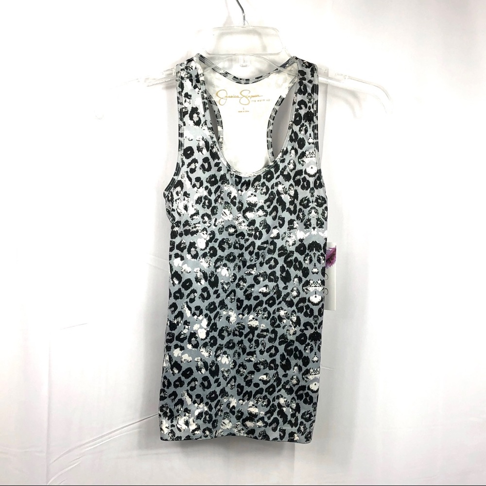 Jessica Simpson Leopard Print T-back Top Size S